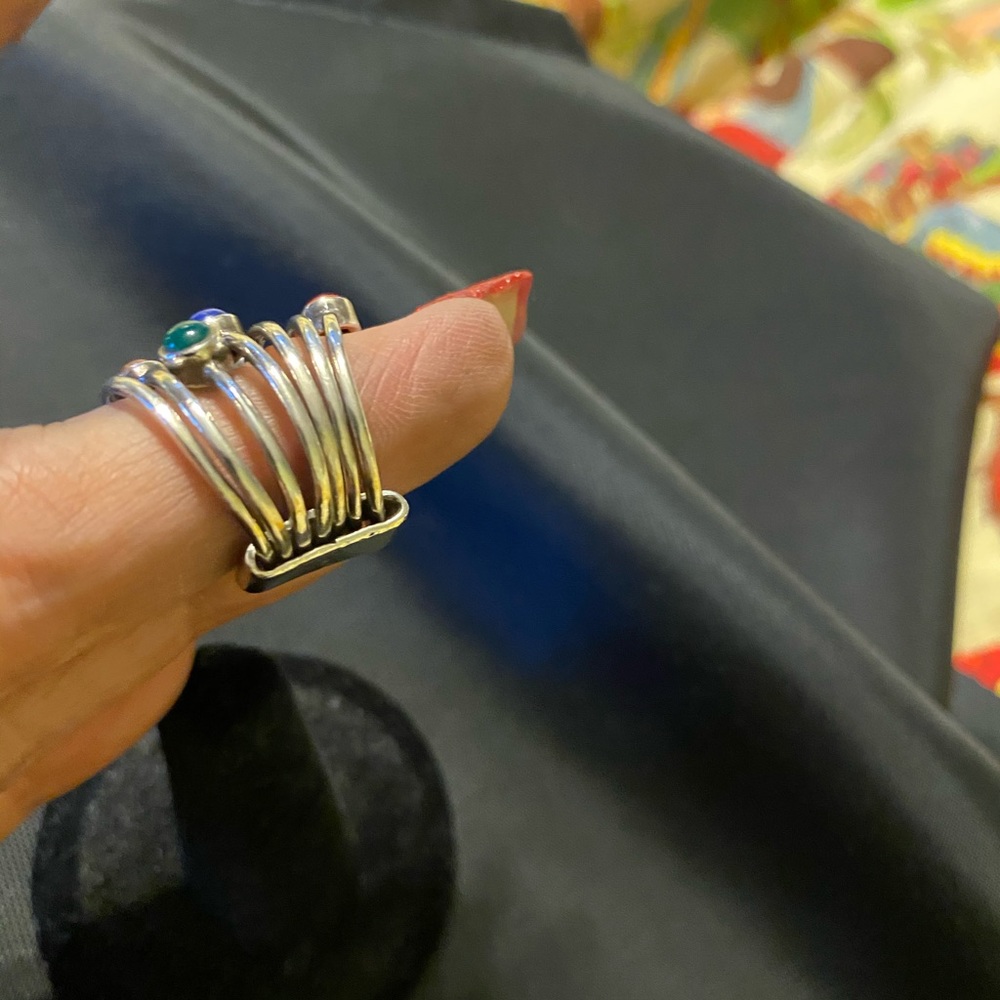 925 Sterling Silver Boho Stacking Ring - image 6